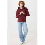Eco-katoenen sweatshirt met rits, slim fit, Iqoniq 340 g/m2 kleur bordeaux