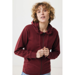 Eco-katoenen sweatshirt met rits, slim fit, Iqoniq 340 g/m2 kleur bordeaux