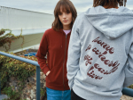 Eco-katoenen sweatshirt met rits, slim fit, Iqoniq 340 g/m2 kleur bordeaux sfeer weergave 2