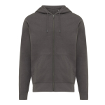Eco-katoenen sweatshirt met rits, slim fit, Iqoniq 340 g/m2 kleur mat zilver