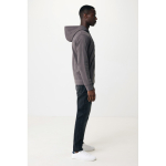 Eco-katoenen sweatshirt met rits, slim fit, Iqoniq 340 g/m2 kleur mat zilver derde weergave met model