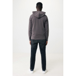 Eco-katoenen sweatshirt met rits, slim fit, Iqoniq 340 g/m2 kleur mat zilver vierde weergave met model