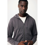 Eco-katoenen sweatshirt met rits, slim fit, Iqoniq 340 g/m2 kleur mat zilver vijfde weergave met model