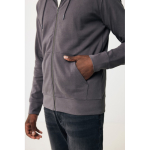 Eco-katoenen sweatshirt met rits, slim fit, Iqoniq 340 g/m2 kleur mat zilver