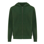 Eco-katoenen sweatshirt met rits, slim fit, Iqoniq 340 g/m2 kleur bosgroen