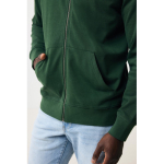 Eco-katoenen sweatshirt met rits, slim fit, Iqoniq 340 g/m2 kleur bosgroen