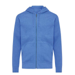 Eco-katoenen sweatshirt met rits, slim fit, Iqoniq 340 g/m2 kleur gemarmerd blauw