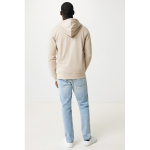 Eco-katoenen sweatshirt met rits, slim fit, Iqoniq 340 g/m2 kleur lichtbruin vierde weergave met model