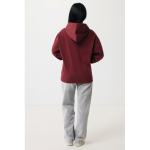Relaxed fit sweater van eco-katoen 340 g/m2 Iqoniq Yoho kleur bordeaux vijfde weergave met model