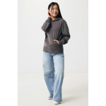 Relaxed fit sweater van eco-katoen 340 g/m2 Iqoniq Yoho kleur mat zilver derde weergave met model
