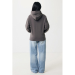 Relaxed fit sweater van eco-katoen 340 g/m2 Iqoniq Yoho kleur mat zilver vijfde weergave met model