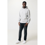 Relaxed fit sweater van eco-katoen 340 g/m2 Iqoniq Yoho kleur lichtgrijs weergave met model