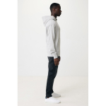 Relaxed fit sweater van eco-katoen 340 g/m2 Iqoniq Yoho kleur lichtgrijs derde weergave met model