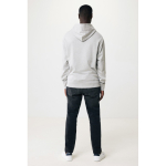 Relaxed fit sweater van eco-katoen 340 g/m2 Iqoniq Yoho kleur lichtgrijs vierde weergave met model