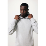 Relaxed fit sweater van eco-katoen 340 g/m2 Iqoniq Yoho kleur lichtgrijs vijfde weergave met model