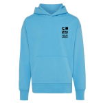 Relaxed fit sweater van eco-katoen 340 g/m2 Iqoniq Yoho kleur cyaan blauw met afdrukgebied