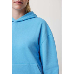 Relaxed fit sweater van eco-katoen 340 g/m2 Iqoniq Yoho kleur cyaan blauw