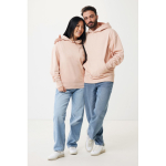 Relaxed fit sweater van eco-katoen 340 g/m2 Iqoniq Yoho kleur rose paztel tweede weergave met model