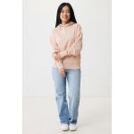 Relaxed fit sweater van eco-katoen 340 g/m2 Iqoniq Yoho kleur rose paztel derde weergave met model