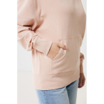 Relaxed fit sweater van eco-katoen 340 g/m2 Iqoniq Yoho kleur rose paztel
