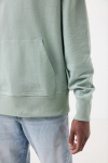 Relaxed fit sweater van eco-katoen 340 g/m2 Iqoniq Yoho kleur olijfgroen vijfde weergave met model