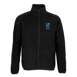Herenjas bedrukken van gerecycled polyester 280 g/m2 SOL'S Factor kleur zwart weergave met bedrukking