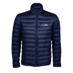 Herenjas van gerecycled polyester en sorona SOL'S Wilson kleur marineblauw weergave met bedrukking