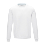 Crew neck GOTS sweater van bio katoen 280 g/m2 Elevate NXT kleur wit tweede weergave voorkant