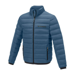 Donsjacket van polyester voor heren 164 g/m2 Elevate Life kleur cyaan blauw weergave transfer printen