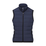 Donsvest voor dames van polyester 164 g/m2 Elevate Life kleur marineblauw tweede weergave voorkant