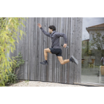 Heren fleecevest met logo van polyester 245 g/m2 Elevate Life kleur donkergrijs luxe weergave