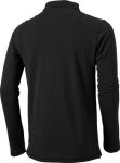 Katoenen herenpoloshirt met lange mouw 200 g/m² Elevate Life kleur zwart weergave achterkant