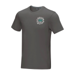 Heren T-shirt  van biologisch katoen 160 g/m2 Elevate NXT kleur donkergrijs weergave zeefdruk