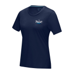 Dames promotie T-shirt van biologisch katoen GOTS 160 g/m2 Elevate NXT kleur marineblauw weergave zeefdruk
