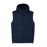 Polyester bodywarmer met geïntegreerde vaste capuchon MKT Brooke kleur marineblauw  negende weergave