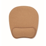 Ergonomische muismat van kurk met antislipbasis kleur beige derde weergave