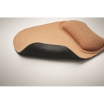 Ergonomische muismat van kurk met antislipbasis kleur beige foto bekijken zesde weergave