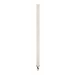 Polyester lanyard met veiligheidsgesp voor telefoon kleur wit zesde weergave