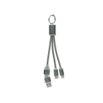 2-in-1 sleutelhanger met oplaadkabel met 3 aansluitingen