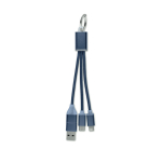 2-in-1 sleutelhanger met oplaadkabel met 3 aansluitingen