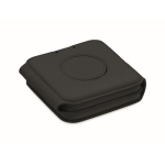 Opvouwbare ABS draadloze oplaadbasis met 3 oplaadpunten 15W kleur zwart derde weergave