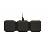 Opvouwbare ABS draadloze oplaadbasis met 3 oplaadpunten 15W kleur zwart vijfde weergave