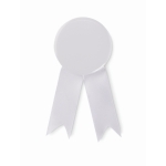 Metalen speld met lint in diverse kleuren met metalen clip kleur wit