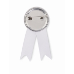 Metalen speld met lint in diverse kleuren met metalen clip kleur wit tweede weergave
