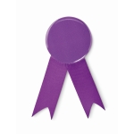 Metalen speld met lint in diverse kleuren met metalen clip kleur paars