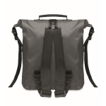 Waterdichte polyester roll-top rugzak met ritssluiting 30L kleur donkergrijs tweede weergave