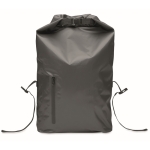 Waterdichte polyester roll-top rugzak met ritssluiting 30L kleur donkergrijs negende weergave