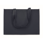 Eenkleurige non-woven RPET-tas met lange hengsels 80 g/m2 kleur blauw tweede weergave