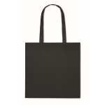 Non-woven RPET boodschappentas met lange hengsels 80 g/m2 kleur zwart tweede weergave