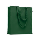 Kleurrijke tas van bio katoen met lange hengsels 220 g/m2
